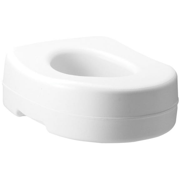 Carex Raised Toilet Seat with 5 in Height, Slip-Resistant & Removable, 300 lb Limit