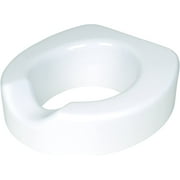 Carex Raised Toilet Seat with Quick Lock, Adds 4" of Height, Fits Round and Elongated Toilets, 300 lb Limit