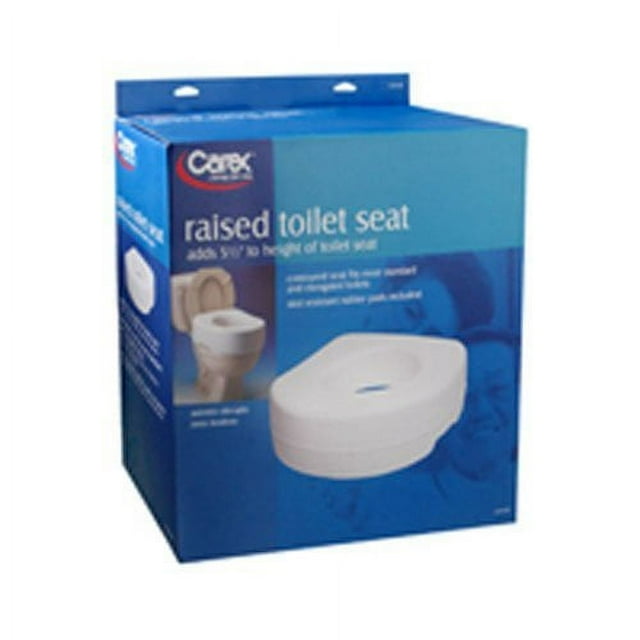 Carex Elevated Toilet Seat Riser, Easy Clean, Fits Standard and