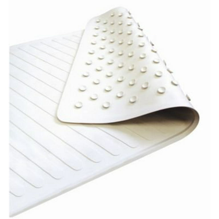 Carex Slip Resistant Rubber Bath Mat Beige 16 in x 28 in 1 Ct