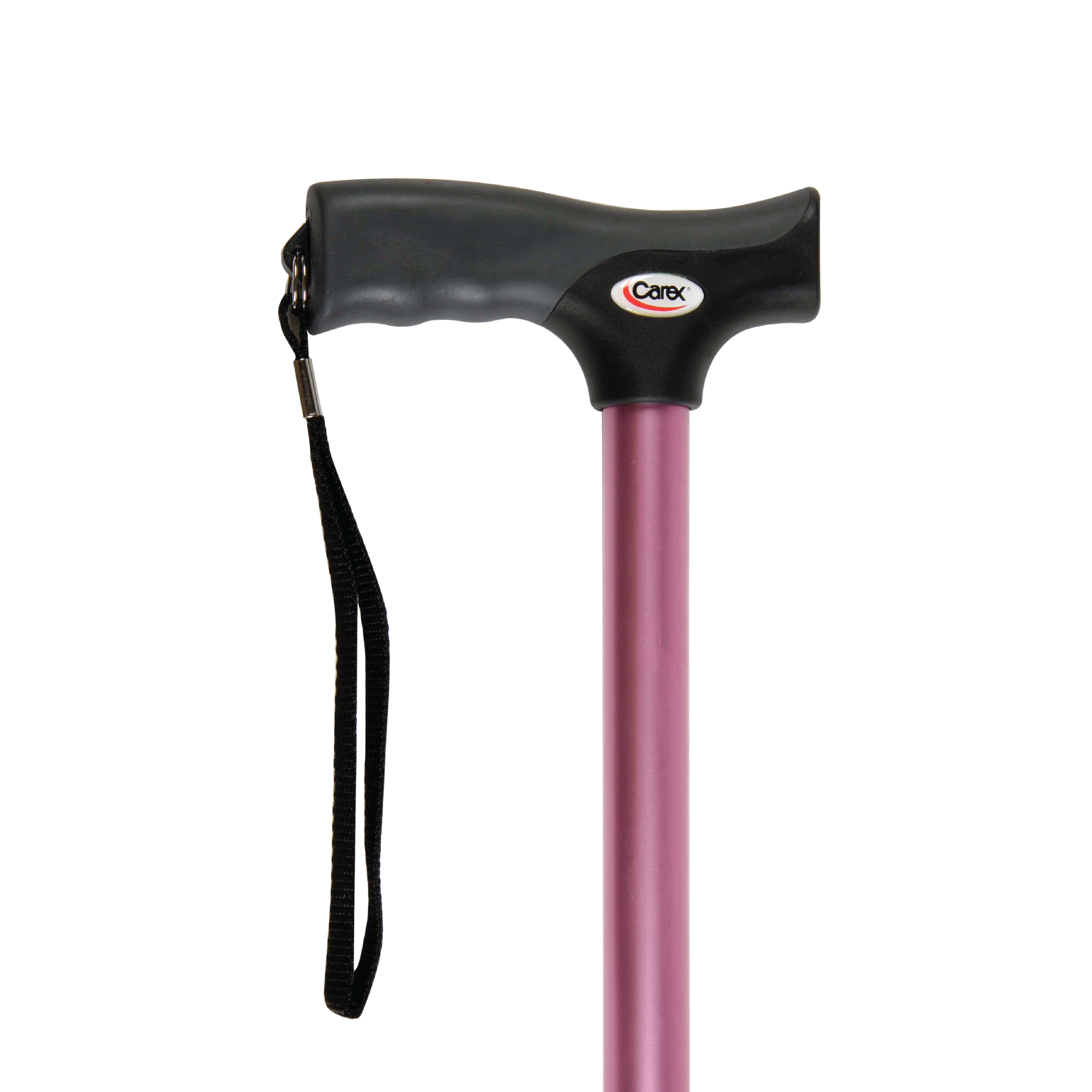 Carex Soft Grip Derby Walking Cane for All Occasions, Adjustable, Pink, 250 lb - image 1 of 9