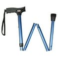 thumbnail image 1 of Carex Soft Grip Derby Folding Cane for All Occasions, Blue, Walking Aid, 250 lb Weight Capacity, 1 of 11