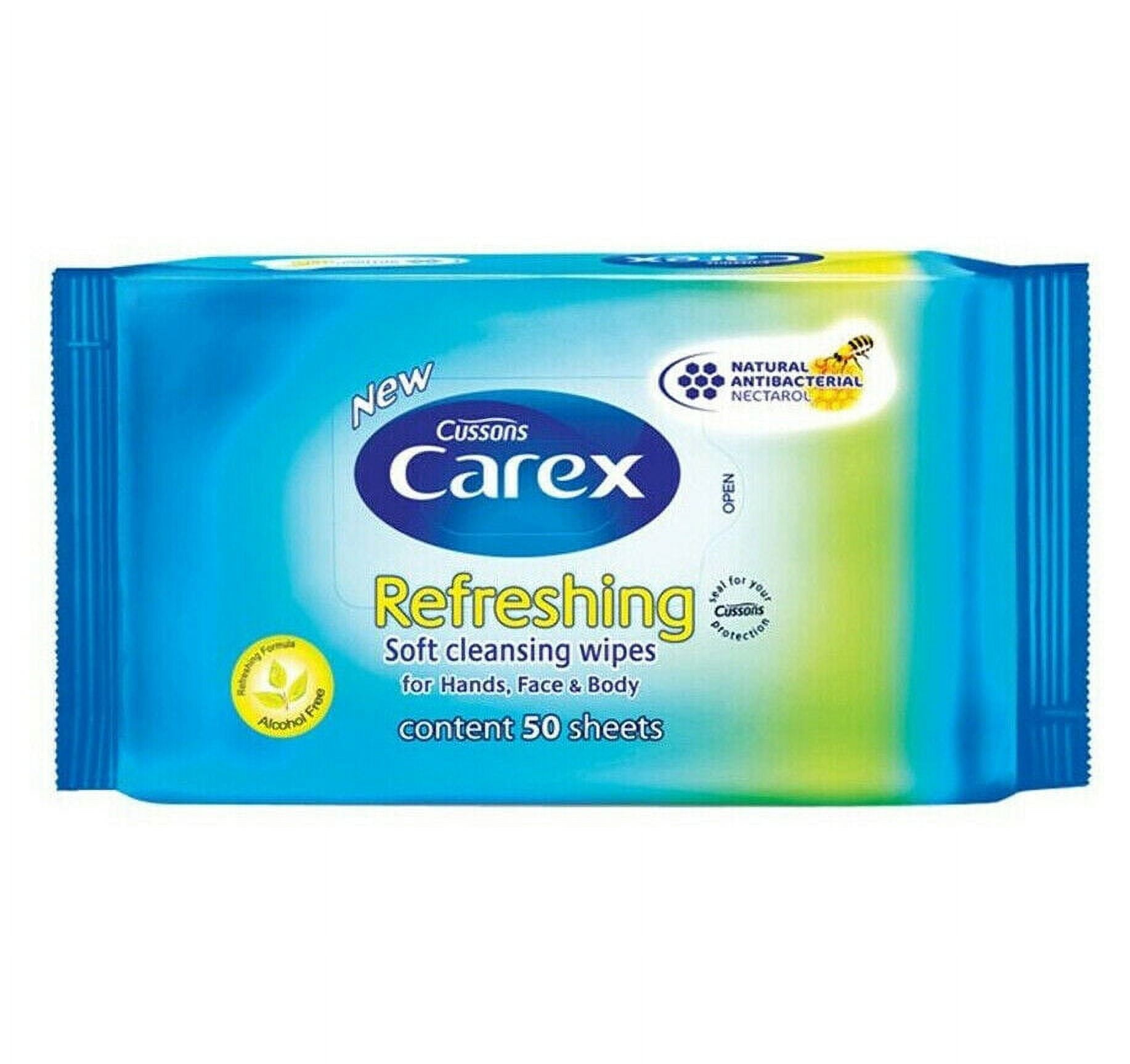 Carex Soft Refreshing Cleansing Wipes for Body, Hands and Face 50