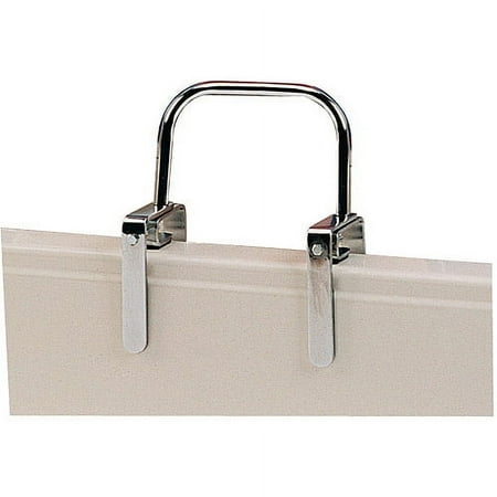 Carex Steel Bathtub Rail with Chrome Finish, Grab Bar Installs On Most Tubs, 200 lb Weight Capacity