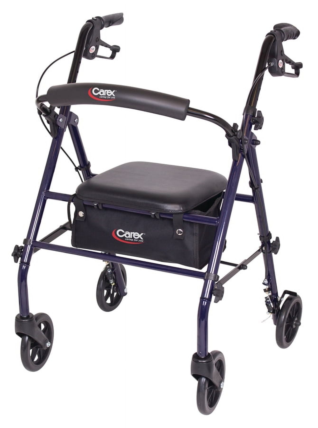 Walmart Coupons of "Carex Medical Steel Rollator Walker, 6"" Wheels, Padded Seat, Storage, 350 lb Capacity"