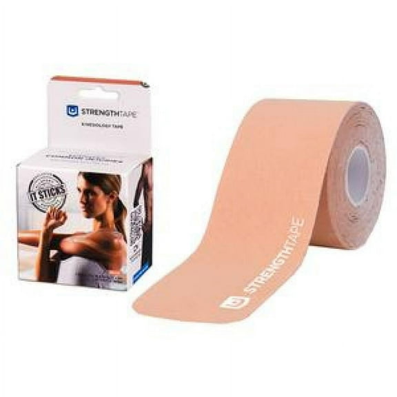 Carex StrengthTape Kinesiology Tape - 5M Precut Roll, 16 Feet 4 Inches Long x 2 Inches Wide, Beige, 1 Count