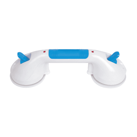 Carex Suction Shower Grab Bar, 16" Ultra Grip Handle, Dual Locking, 75 lb Weight Capacity