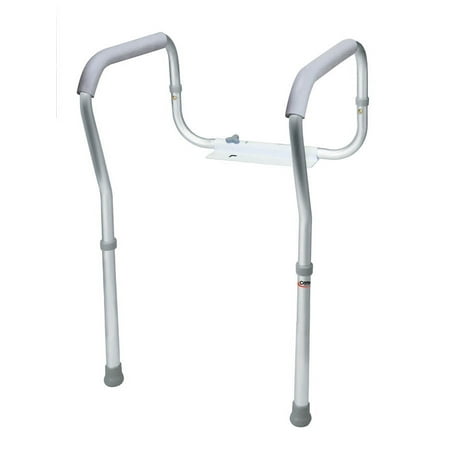 Carex Toilet Safety Frame with Padded, Non-Slip Grips, Height and Width Adjustable, 300 lb Capacity