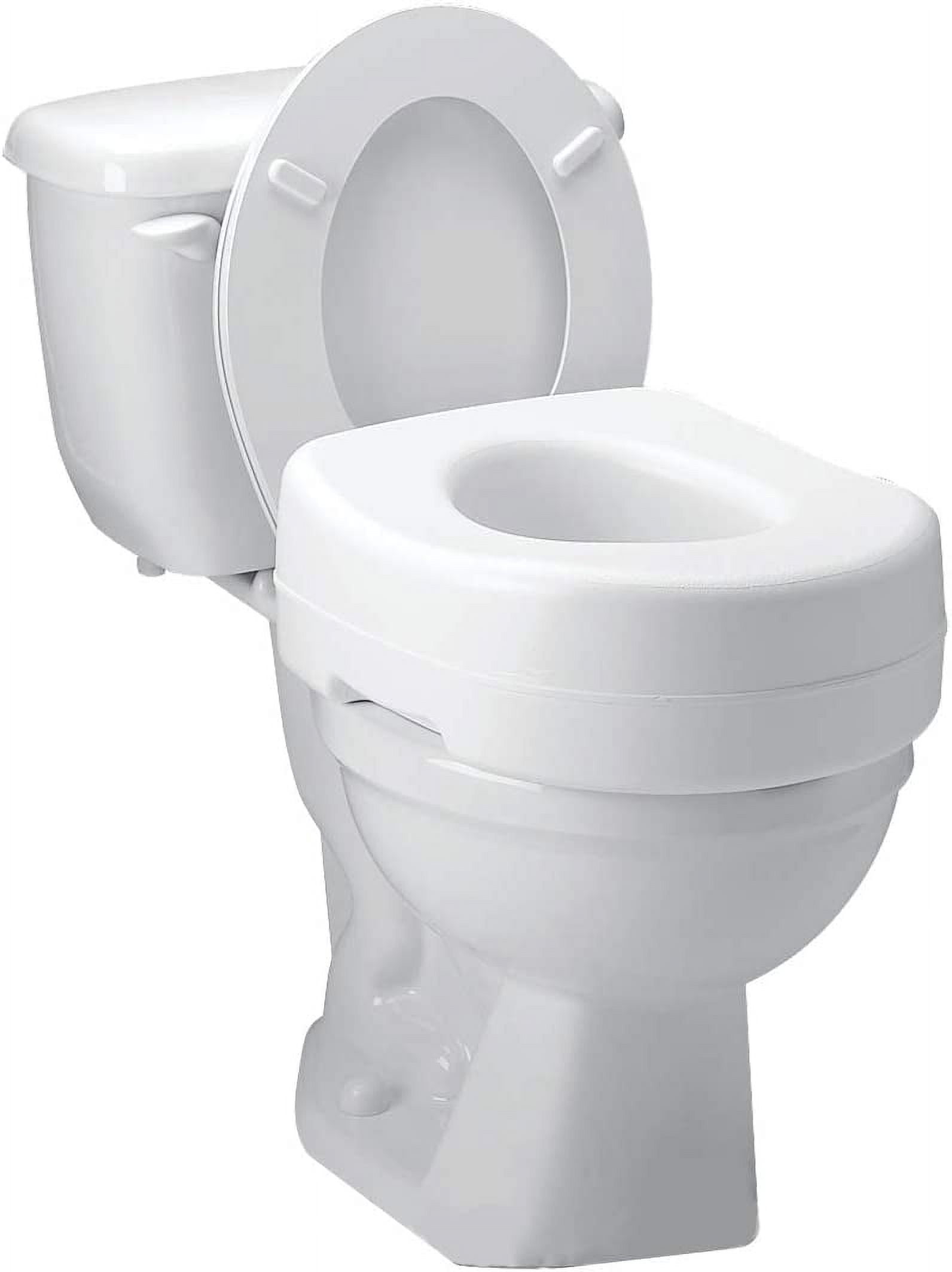Carex Toilet Seat Riser Adds 5.5 Inch of Toilet Height Raised