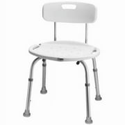 Carex Adjustable Bath and Shower Bench with Back, Aluminum Legs and Handheld Shower Spray Notch, 350 lb Weight Capacity