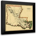 thumbnail image 1 of Carey 22x20 Black Modern Framed Museum Art Print Titled - Louisiana - 1814, 1 of 5