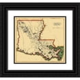 thumbnail image 1 of Carey 28x26 Black Ornate Wood Framed with Double Matting Museum Art Print Titled - Louisiana - 1814, 1 of 4