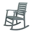 thumbnail image 1 of Carey Modern Slat-Back 300-Lbs Support Acacia Wood Patio Outdoor Rocking Chair, Gray, 1 of 8