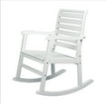 thumbnail image 1 of Carey Modern Slat-Back 300-Lbs Support Acacia Wood Patio Outdoor Rocking Chair, White, 1 of 8