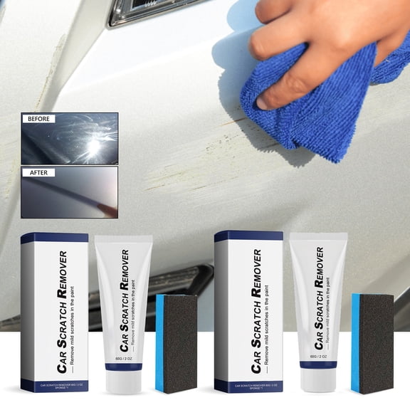 Carfidant Scratch and Swirl Remover, Car Scratch Vehilces Paint Remover Paste, Polishing Compound for Car with Sponge and Towel, Cutting and Buffing Compound for Paint Restorer