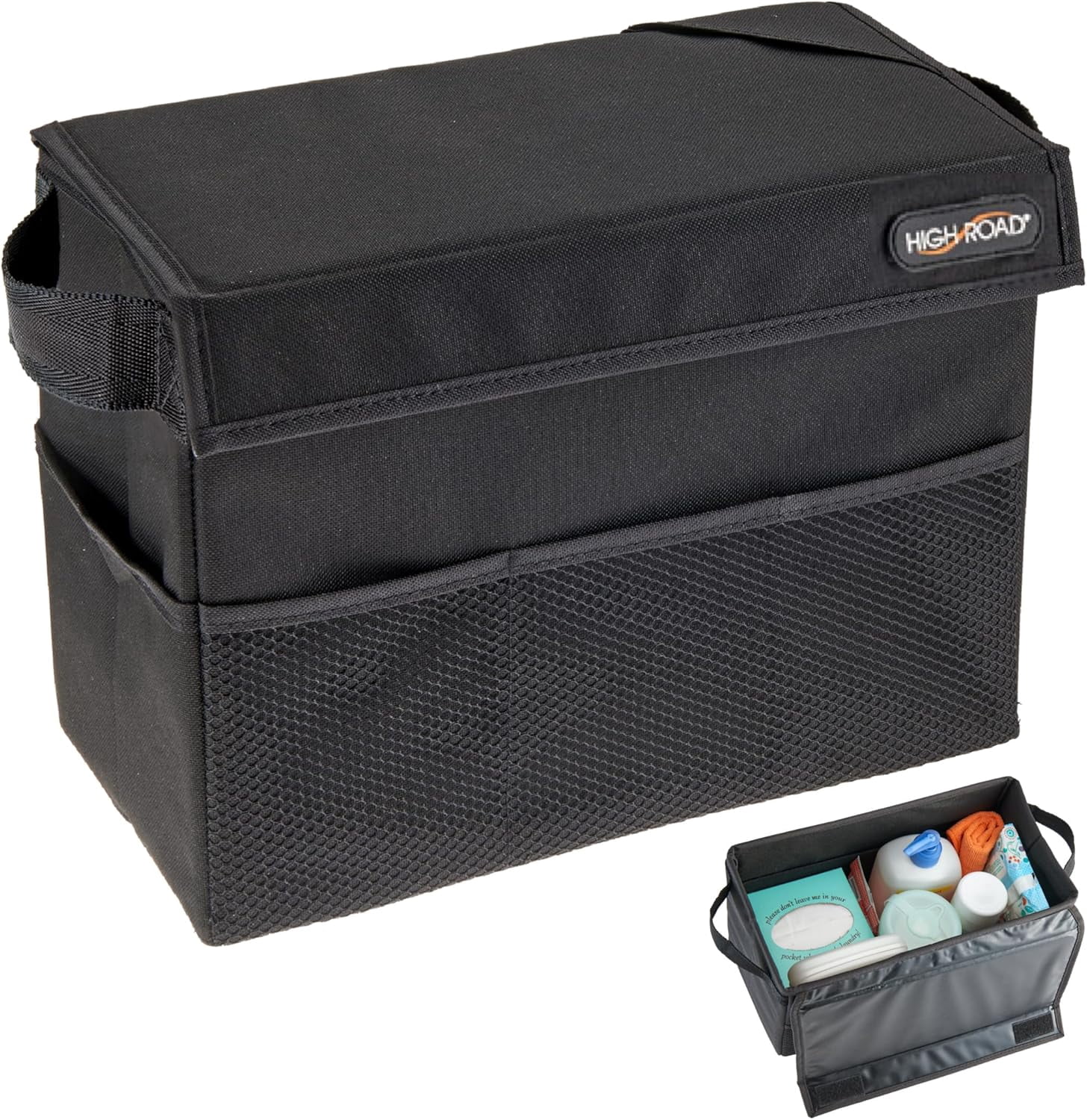 Carganizer Car Storage Bin with Lid - Multipurpose Box for the Back Seat Front Seat or Trunk Univeral Organizer Fits All Vehicles