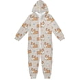 thumbnail image 1 of Cargi Pattern One Piece Pajamas Soft Jumpsuit Cozy Sleep and Play Romper Zipper and Pockets 13Y-14Y, 1 of 8