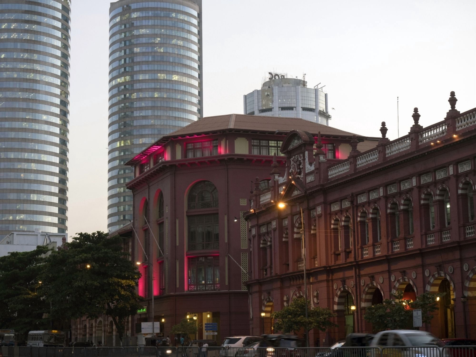 Cargills Department Store at right and World Trade Center buildings in left York Street Colombo Fort area Colombo Central Province Sri Lanka Canvas Art - Panoramic Images (12 x 16)