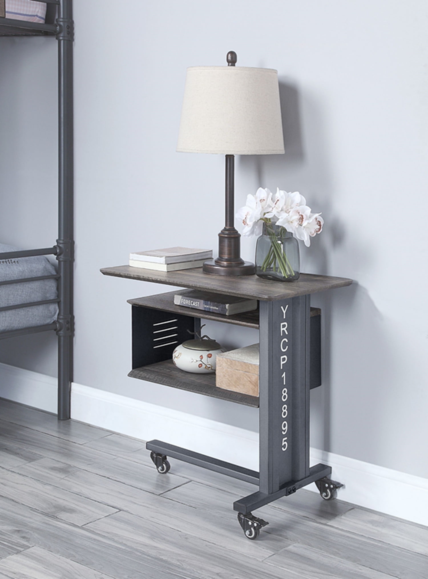 End table clearance on casters