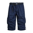 thumbnail image 1 of Cargo Capri Pants for Men Cotton Capris Elastic Waist Outdoor Hiking Pants with Pockets, 1 of 4