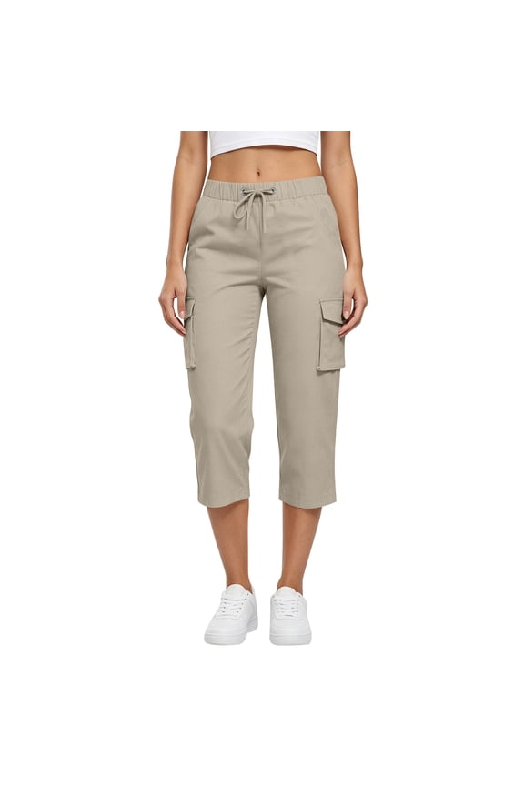 Cargo Capris for Women Lightweight Quick Dry Hiking Travel Pants Summer Casual Outdoor Cropped Pants with Pockets, S