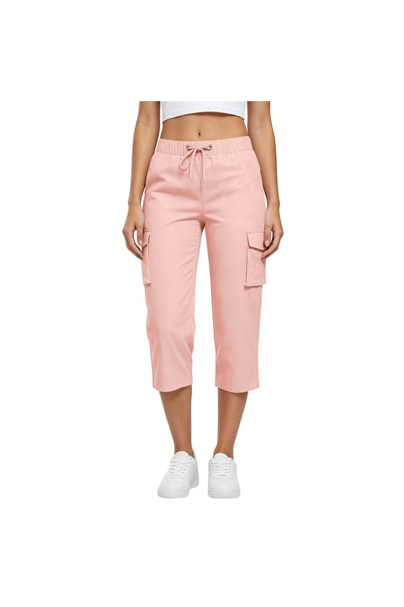 Cargo Capris for Women Lightweight Quick Dry Hiking Travel Pants Summer Casual Outdoor Cropped Pants with Pockets, S