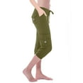 thumbnail image 1 of Cargo Capris for Women Low Rise Summer Lightweight Outdoor Hiking Stretchy Cropped Pants with Pockets, 1 of 8