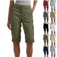 thumbnail image 1 of Cargo Capris for Women with Pockets Capri Cargo Work Pants for Women Casual Summer Mint Green 2XL, 1 of 6