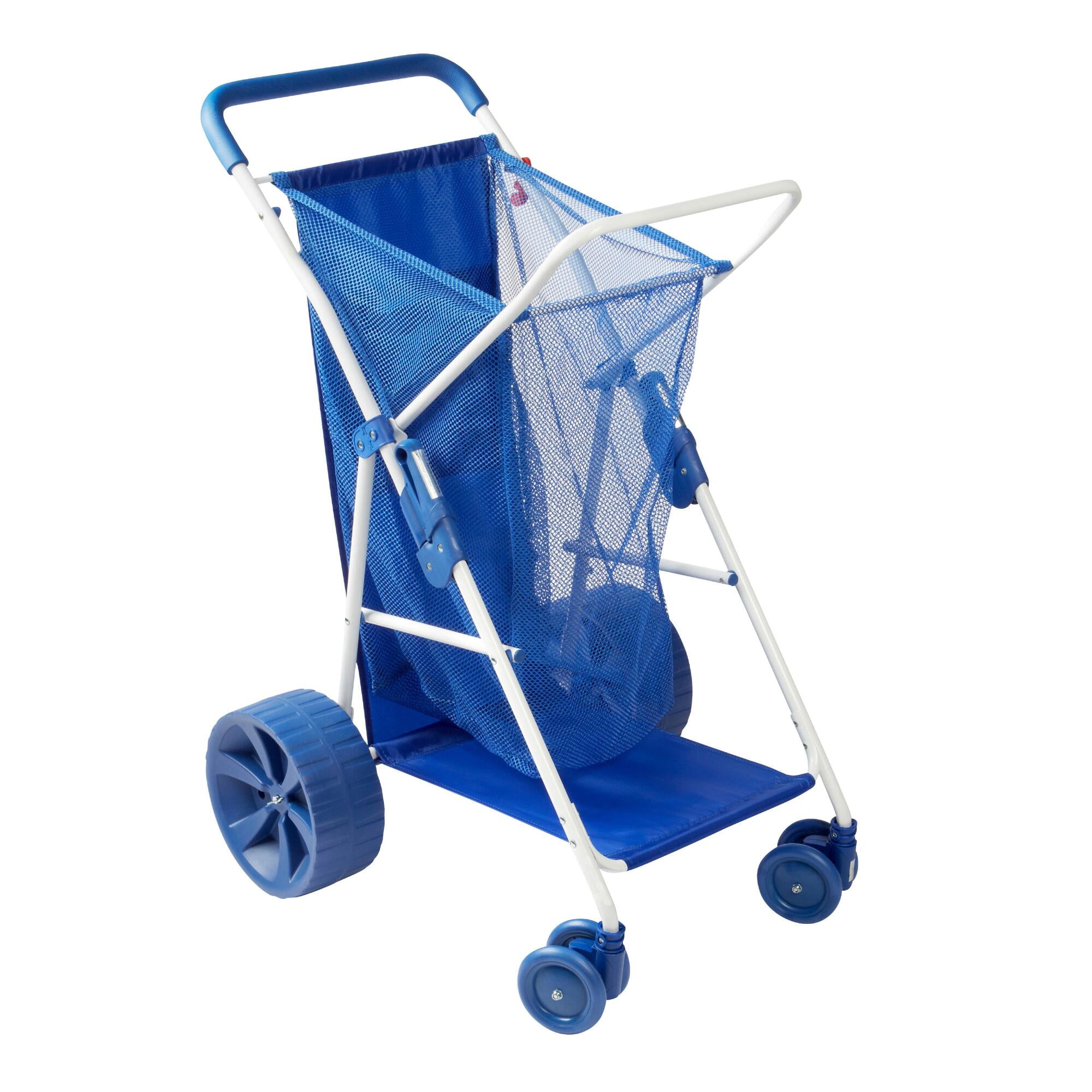 Cargo Carrying Beach Buggy - Blue - Foldable - Holds up to 4 chairs and large cooler