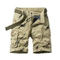 thumbnail image 1 of Cargo Casual Twill Lightweight Stripe Shorts for Men Summer Half Shorts Athletic Outdoor Combat Shorts with Pockets, 1 of 3