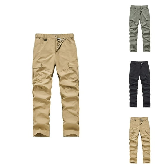Cargo Combat Pants for Men 2025 Fall Winter Outdoor Waterproof Hiking Pants with Pockets Mens Trousers