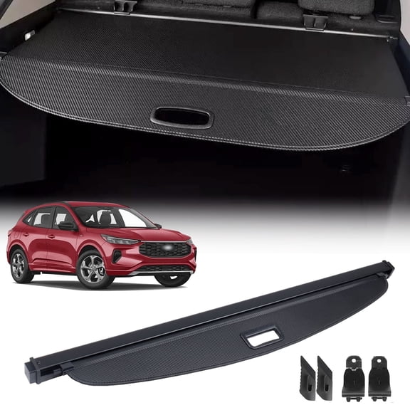 Cargo Cover Compatible with Ford Escape 2024 2023 2022 2021 2020 Accessories Retractable Rear Trunk Cover Luggage Privacy Security Shield Shade(Canvas)