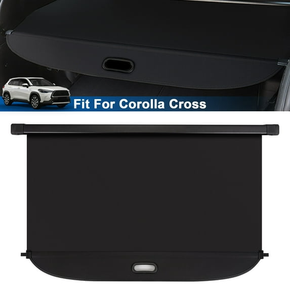 Cargo Cover Fit for Corolla Cross 2022-2024, Security Rear Trunk Cover Security Retractable Shield Luggage Shade Screen Canvas Black
