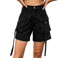 thumbnail image 1 of Cargo Denim Shorts for Women High Waisted Relaxed Fit Jorts Casual Trendy Summer Hot Pants with Pockets, 1 of 7
