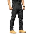 thumbnail image 1 of Cargo Hiking Tactical Pants for Men Water Resistant Fall Work Trousers Black M, 1 of 7