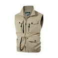 thumbnail image 1 of Cargo Jacket for Men with Pocket Work Vest Fishing Vests Travel Vests Beach Vests Mountaineering Vests, 1 of 3