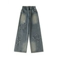 thumbnail image 1 of GYRATEDREAM Girls Wide Flare Jeans,Little Big Girl Ripped Wide Leg Soft Denim Pants 4-16 Years, 1 of 8