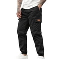 thumbnail image 1 of Cargo Joggers Men Relaxed Fit Drawstring Elastic Waist Cargo Pants with Pockets Baggy Outdoor Tapered Hiking Pants, 1 of 6