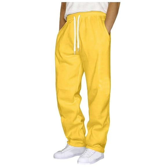 Cargo Joggers Men Thick Sweatpants For Men Fleece Lined Baggy Sweatpants Wide Leg Lightweight Comfy Lounge Slacks Loose Fit Track Pants Fall Winter