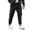 thumbnail image 1 of Cargo Joggers Pants For Men Casual Drawstring Elastic Waist Tapered Work Cargo Pants Outdoor Hiking Trousers With Pockets, 1 of 6