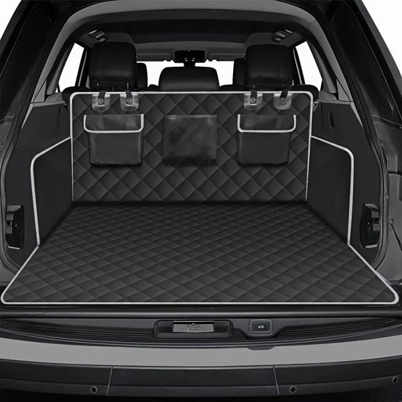 Cargo Liner for Dogs Designed for Suvs, Sedans, And Vans, Featuring a Bumper Flap Protector, Non-Slip Surface, And a Large Universal Fit in Black