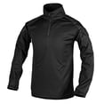 thumbnail image 1 of Cargo Long Sleeve Top for Men Half Zip Stand Collar Color Block Outdoor Hiking Trip Workout Pullover M, 1 of 6