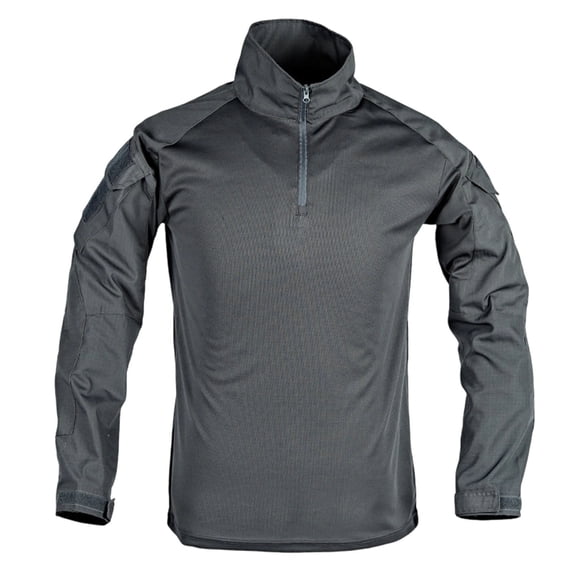 Cargo Long Sleeve Top for Men Half Zip Stand Collar Color Block Outdoor Hiking Trip Workout Pullover M