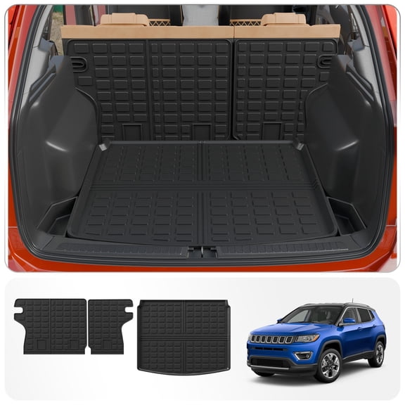Cargo Mat 2017-2025 For Jeep For Compass Cargo Mat Trunk Mat Cargo Liner TPE All Weather Back Seat Cover Protector 2023 Compass Accessories