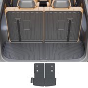 Rongtaod TPE All Weather Trunk Cargo Liner with Back Seat Cover for GMC Acadia 17-23 SLT/SLE/AT4/Denali 6&7 Seats, Waterproof Non-Slip SUV Interior Accessories