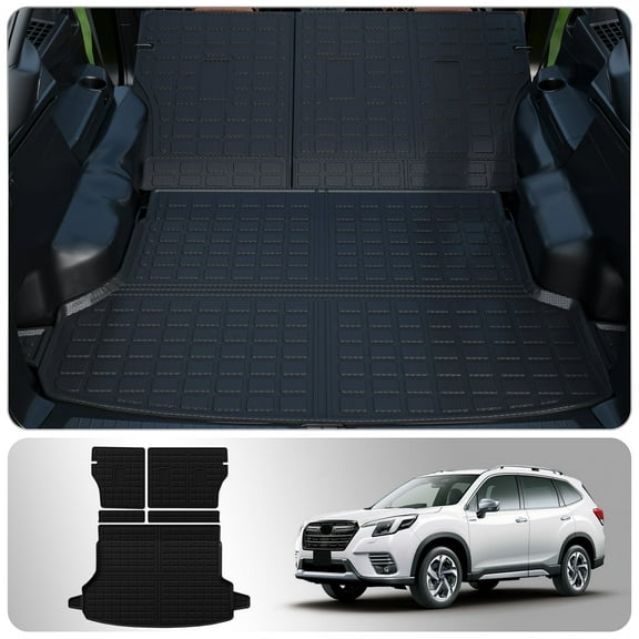 Cargo Mat For 2019-2024 Subaru Forester Trunk Mat Cargo Liner TPE All Weather Mats 2023 Forester Accessories (Trunk Mat+Backrest Mats)