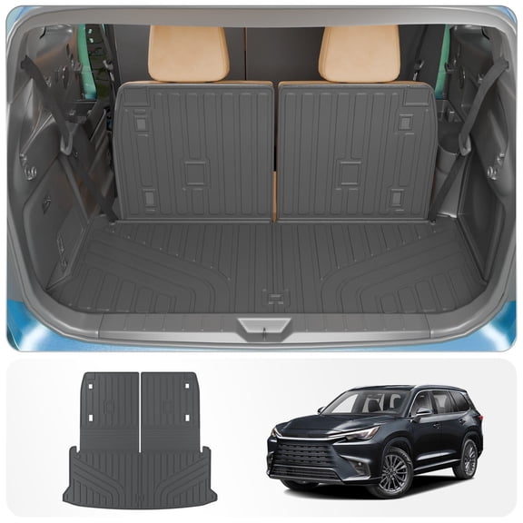 Bomely Cargo Mat for 2024 2025 Lexus TX350 TX500h TX550h+ Trunk Mat Trunk Liner All Weather TX 6&7 Seats Accessories