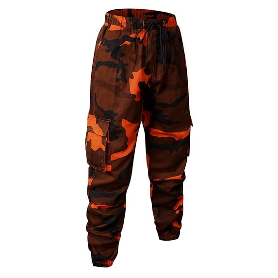 Cargo Military Pants for Men Waterproof Stretch Waistband Cargo Pants Breathable Hiking Construction Ripstop Joggers with Pockets Quick Dry Cargo Pants Trousers,Red S