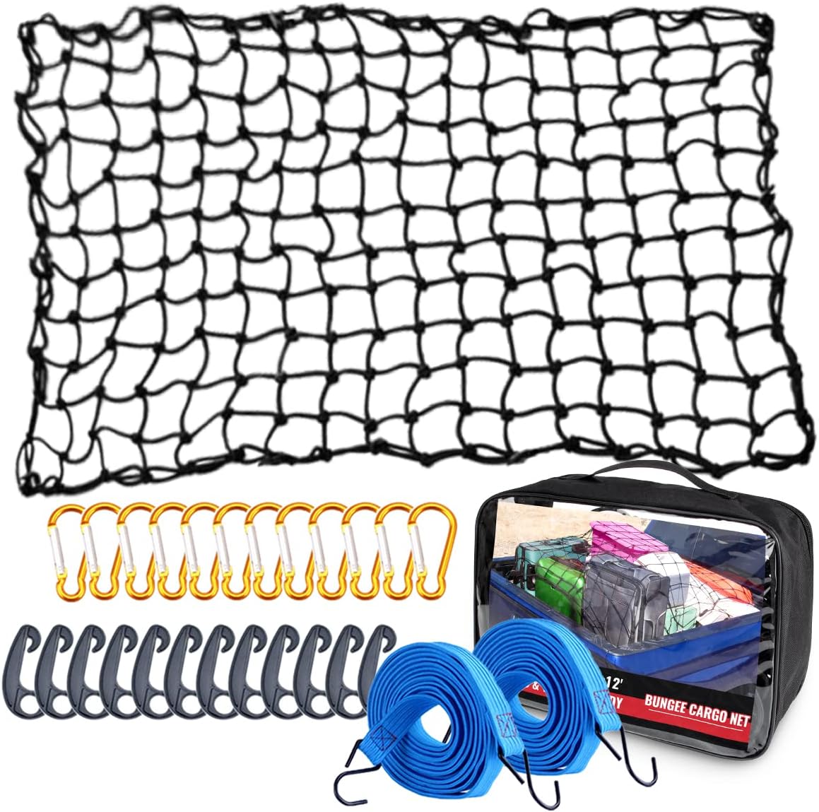 Elastic Cargo Net For Pickup Truck Truck Bed Cargo Mesh Organizer