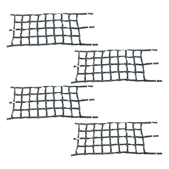 4 Pack 42"x82" Heavy Duty Small Cargo Net for Pickup Truck with Cam Buckle & E-Track Fittings,8" by 8" Holes, Truck Bed Cargo Netting for Enclosed Trailers - E Track Accessories
